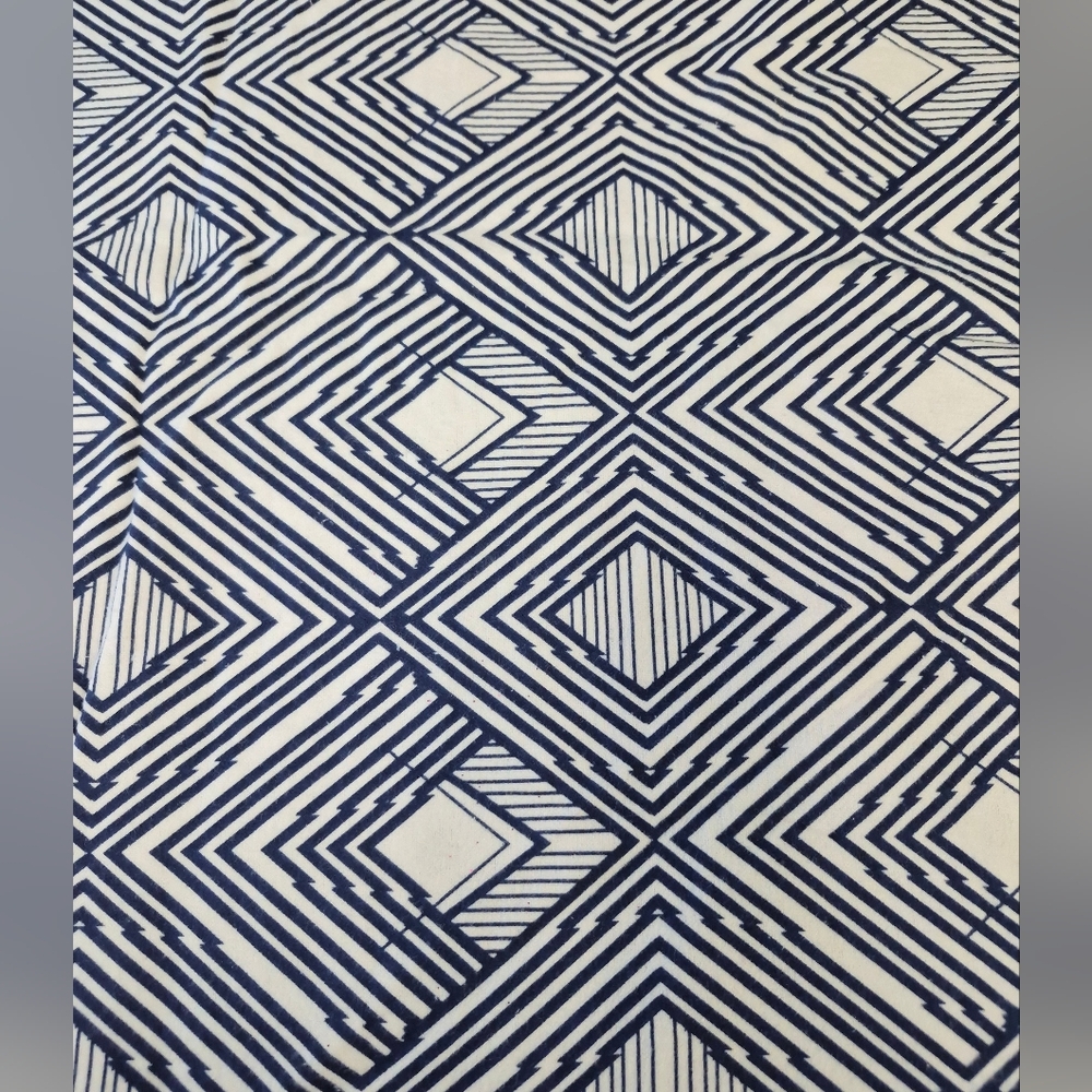 Super Snuggle Fleece Fabric 20x40 Navy White Geometric Joann’s